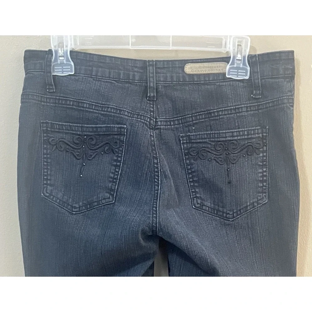 Cosmopolitan Jeanwear Women's Size 8 W32 L30 Dark Wash Embroidered Sequin Flare